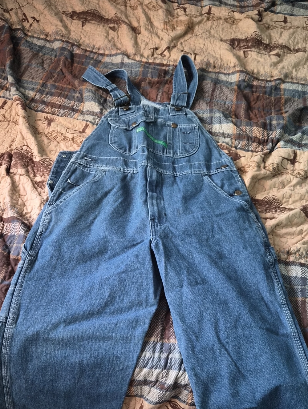 Men's Blue Denim Overalls - Brand Key Imperial W32XL30